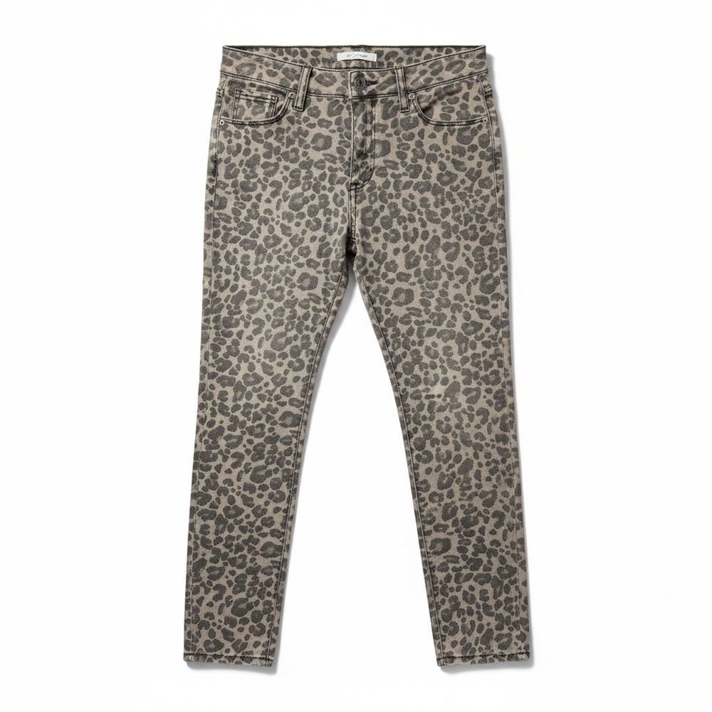 STS Blue-Animal Print Skinny Jeans-Tan & Brown